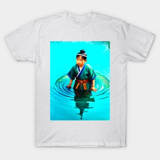 Oriental boy in the magical lake T-Shirt